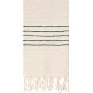 Bamboo & Turkish Cotton Green Striped Soft Beach Bath Towel